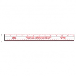 12" Plastic Rulers Double Beveled (Custom)